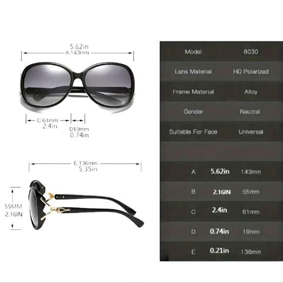 Women's Oversized Fox Style  Sunglasses - Picture 2 of 10